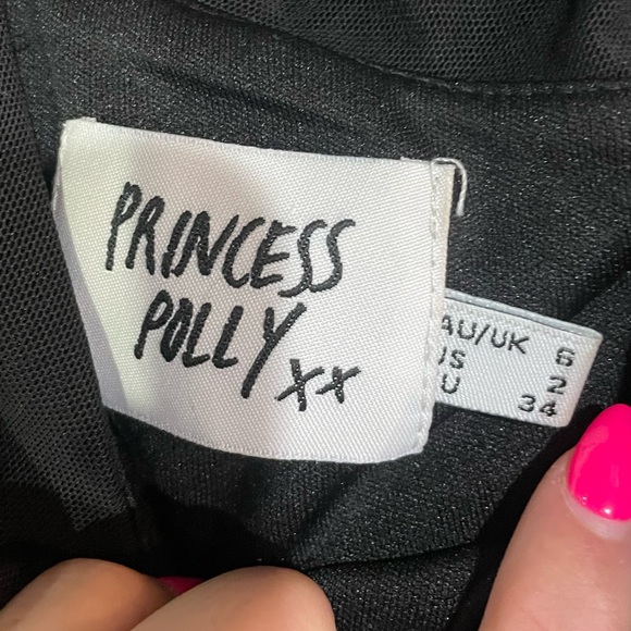 “Jocasta Mini Dress Black”-Princess Polly - Picture 3 of 3